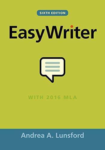 EasyWriter – Spiral-bound By Lunsford, Andrea A. – VERY GOOD
