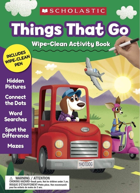 Things That Go Wipe-Clean Activity Book – spiral_bound Scholastic Inc