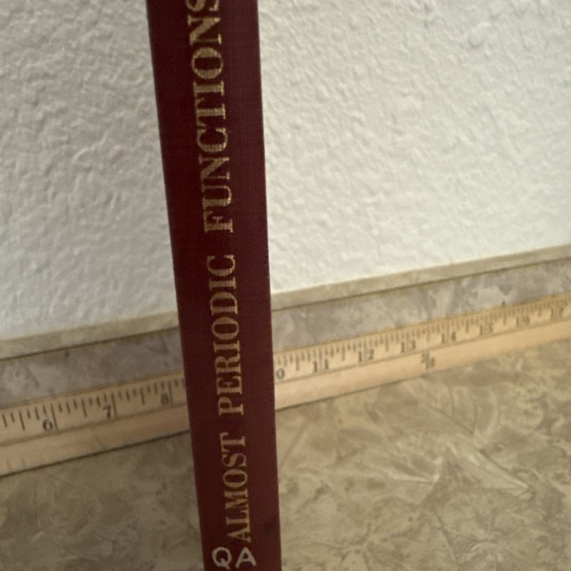 Almost Periodic Functions Harald Bohr Chelsea Publishing 1951 Hardcover Math