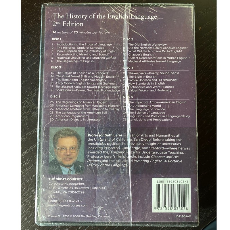 The Great Courses History of the English Language 2nd Ed 36 Lectures DVD Sealed gallery