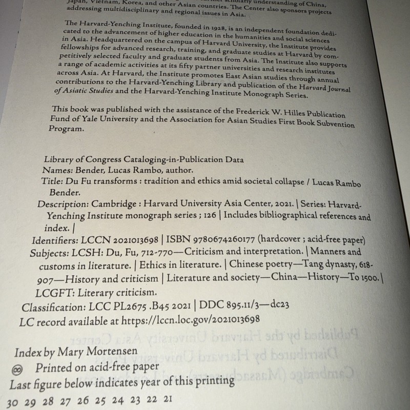 Harvard-Yenching Institute Monograph Ser.: Du Fu Transforms : Tradition and... gallery