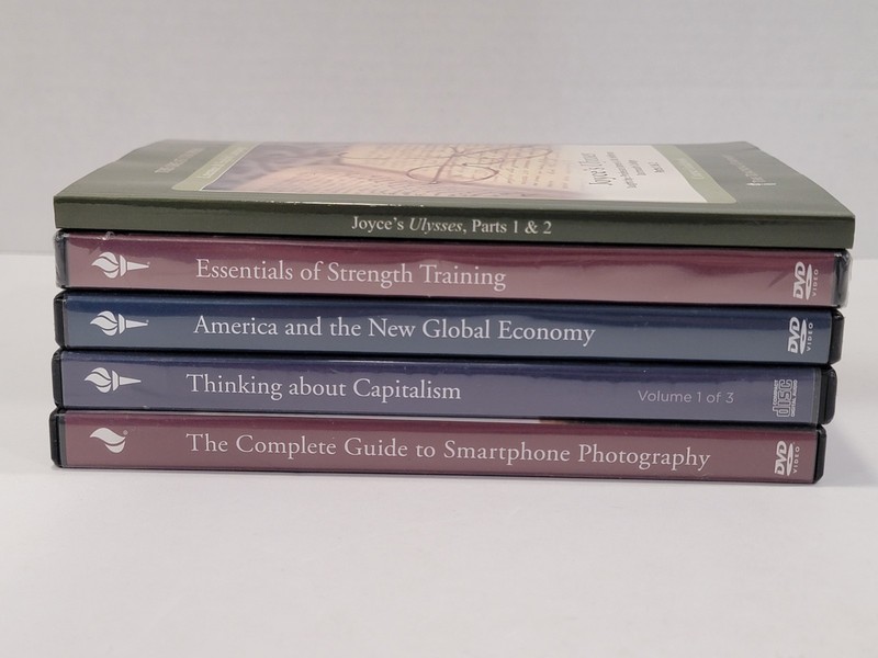 4 Lot Of Great Courses DVDs & 1 Guidebook – Health Economics Photography English