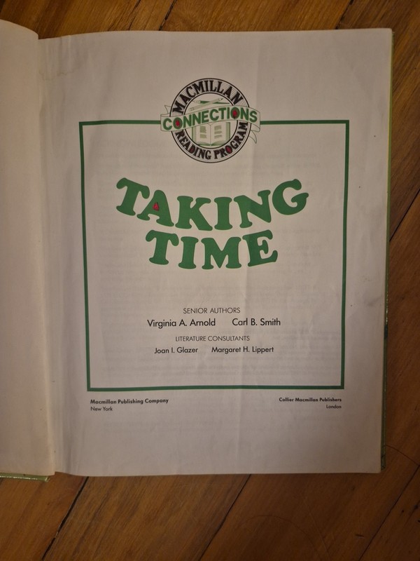 Taking Time Reading School Textbook - 1987 Grade 1 Macmillan gallery