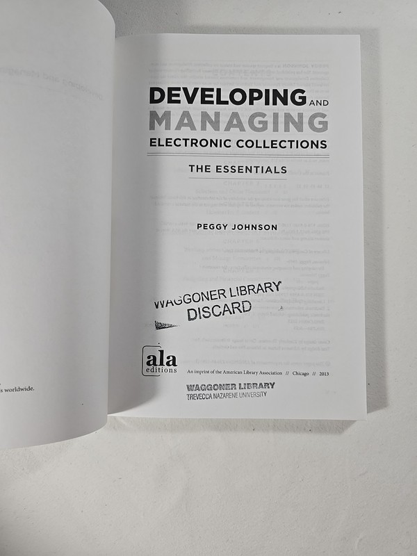 Developing and Managing Electronic Collections Peggy Johnson Paperback Book 2013 gallery