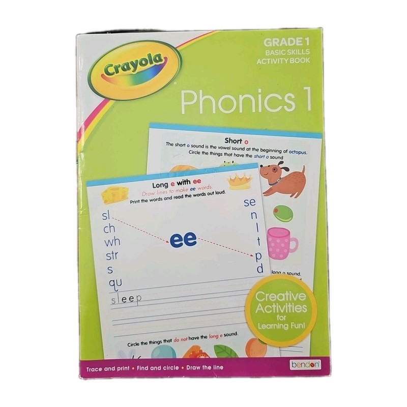 Crayola Phonics 1 Grade 1 Basic Skills Activity Book – Creative Homeschool New