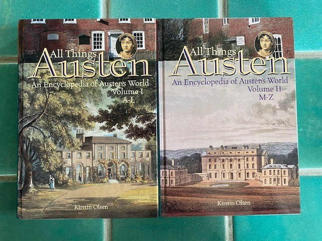 ALL THINGS AUSTEN An Encyclopedia of Austen’s World v I, II HC ex-library Olsen