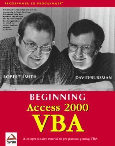 Beginning Access 2000 Vba, Smith, Robert, 9781861001764