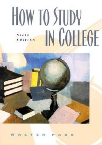 How to Study in College Pauk, Walter paperback Used – Good