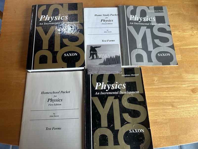 Saxon Physics Textbook Homeschool Packet Solutions Manual Test Forms Study DIVE