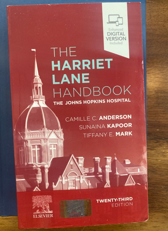 The Harriet Lane Handbook The – GOOD
