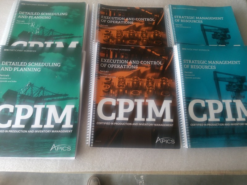 Older CPIM Workbooks Study Guides Production and Inventory Planning APICS 2015