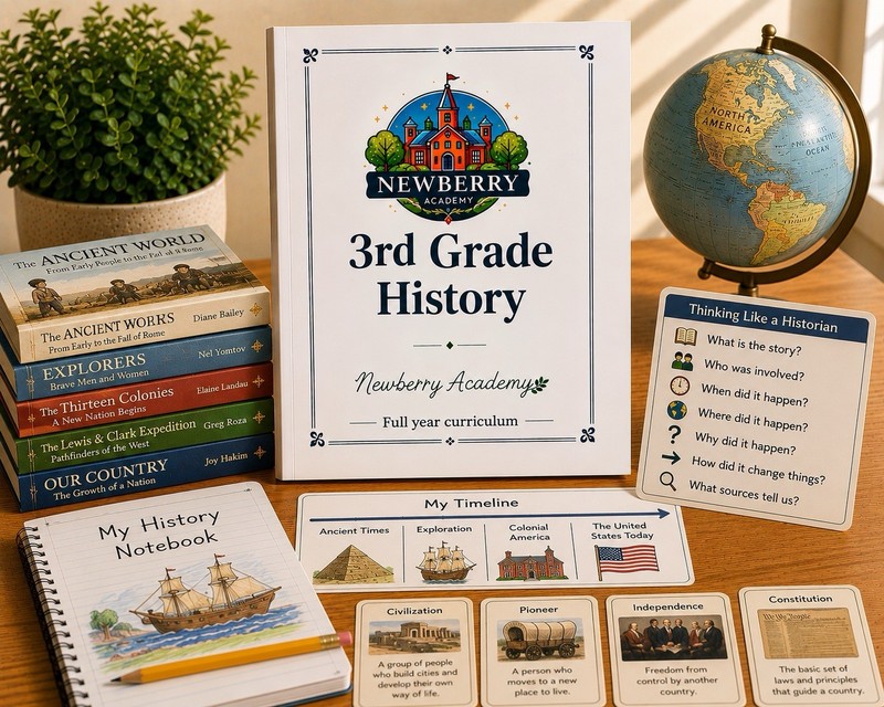 3rd Grade World History Full year Lessons Workbook Third Grade history homeschoo