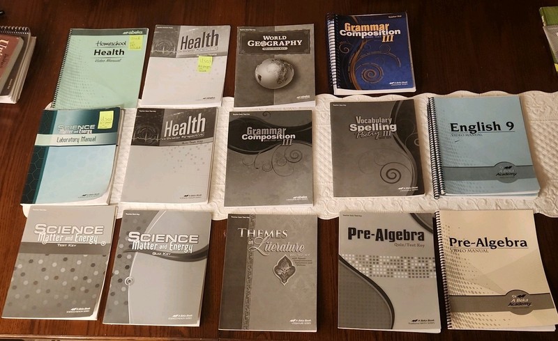 Abeka Grade 9 Mixed Lot of 14 Teachers Keys Student Workbooks