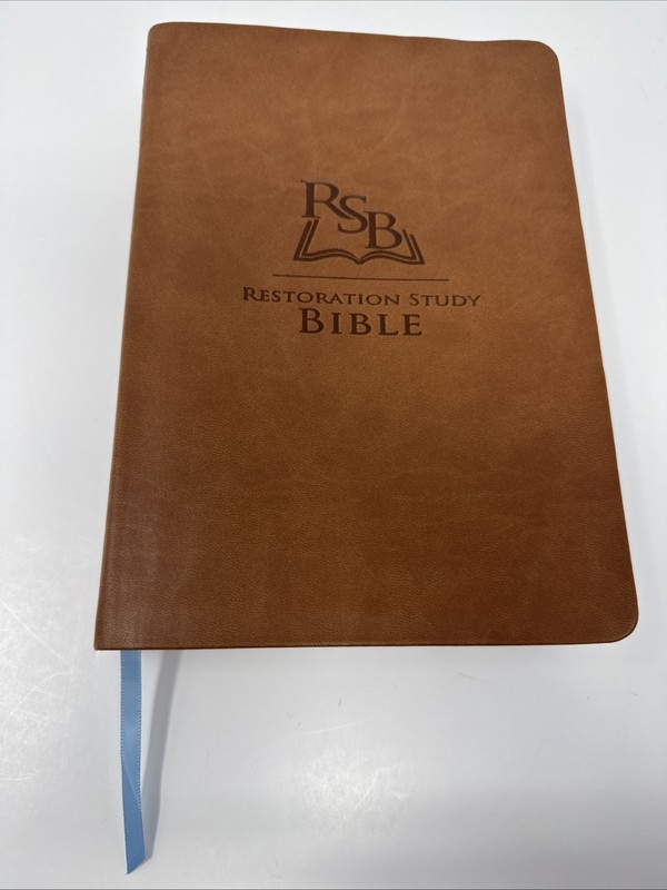 Restoration Study Bible Brown Leather 2011 NICE CLEAN imitation leather