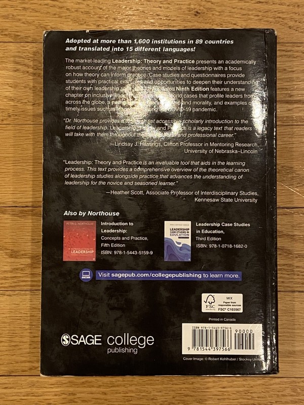 Leadership : Theory & Practice by Peter G. Northouse Ninth Edition 2021 gallery