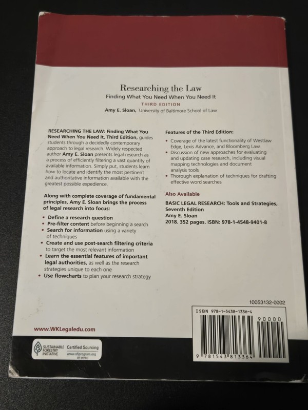 Researching The Law Finding What You Need When You Need It Third Edition gallery