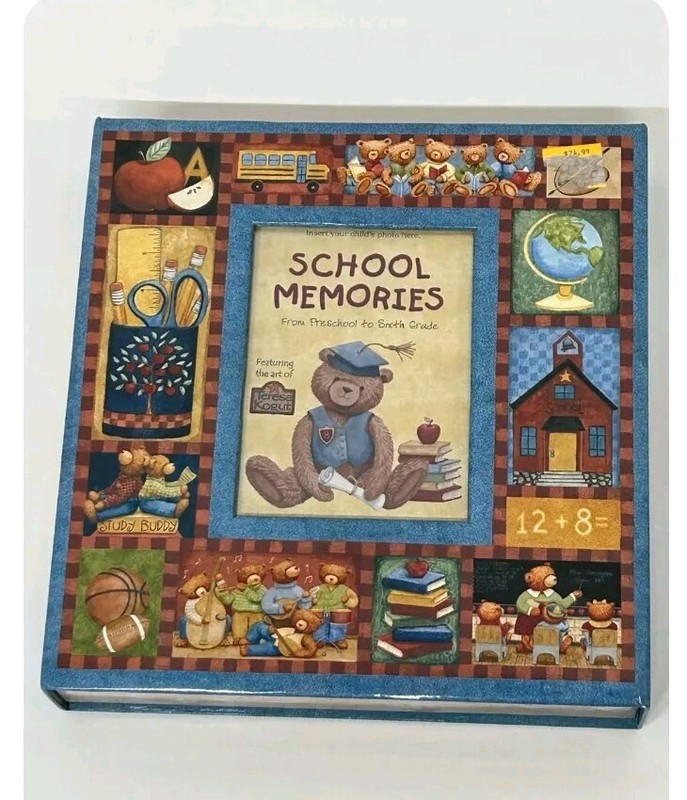 SCHOOL MEMORIES Record Book Preschool to 6th GRADE w/ Art Work TERESA KOGUT NEW