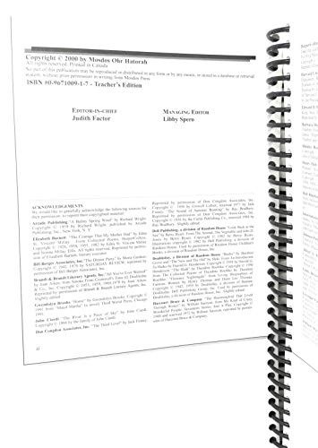 Mosdos Press Literature, Book One, Teacher’s Annotat…