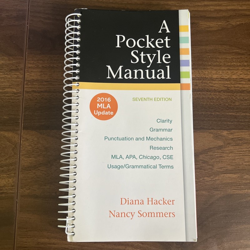 Pocket Style Manual, 2016 MLA Update Edition by Diana Hacker 7th Edition