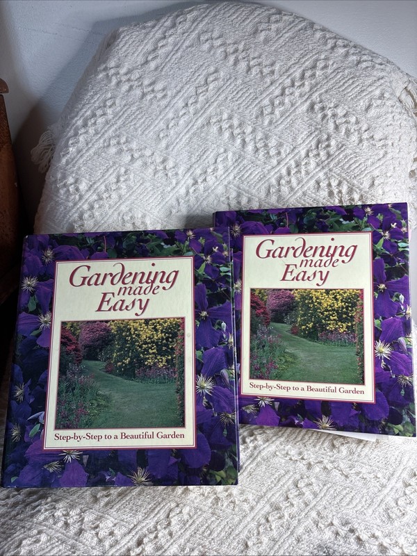 ‘Gardening Made Easy’ 2 Binder Guide Books W/ 12 Sections *See Details* Vintage