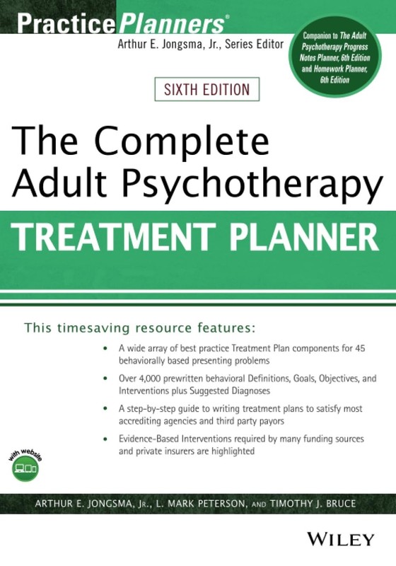COMPLETE ADULT PSYCHOTHERAPY TREATMENT PLANNER, 6TH EDITION Paperback