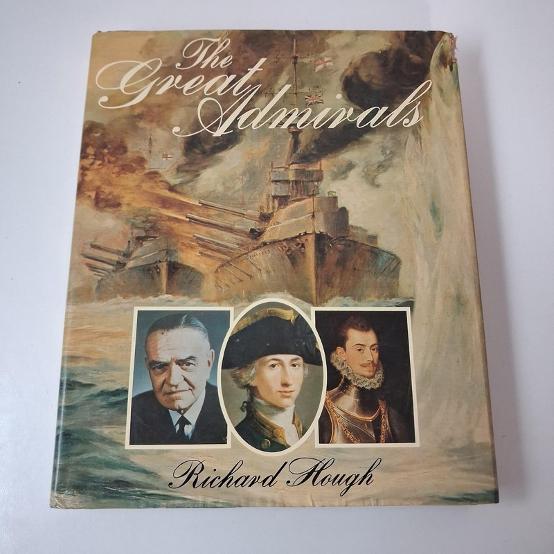 Vintage 1977 The Great Admirals Richard Hough Multi HC DJ Morrow Illus Naval UK