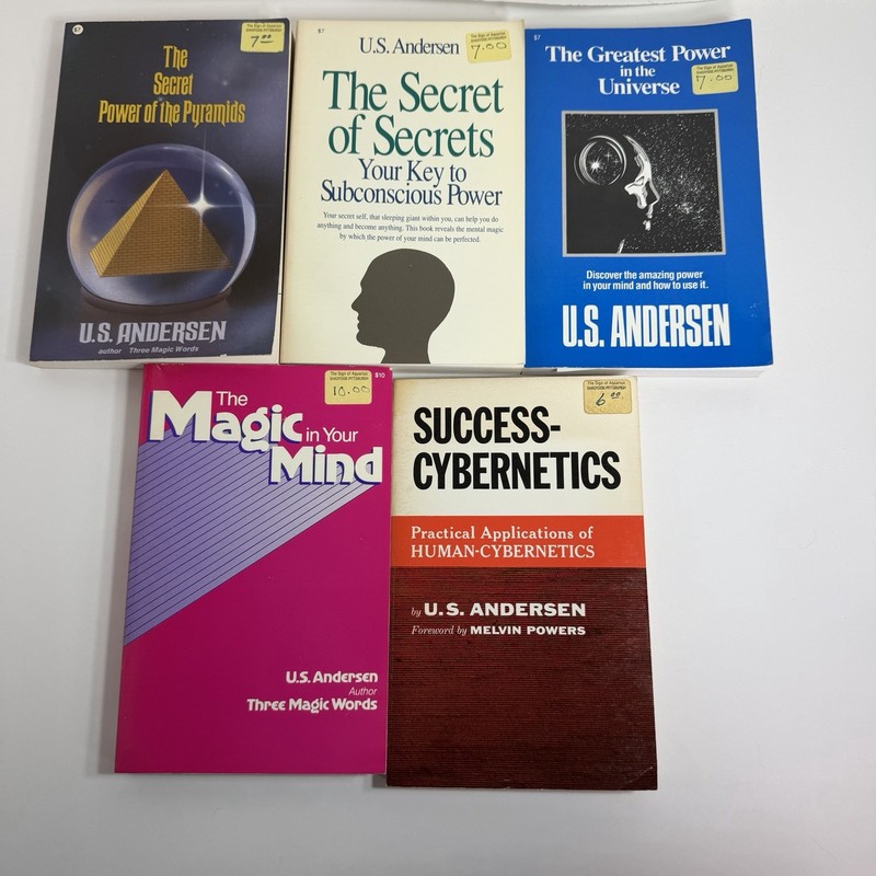U.S. Anderson Book Lot Success Cybernetics The Magic In Your Mind Pyramid Power