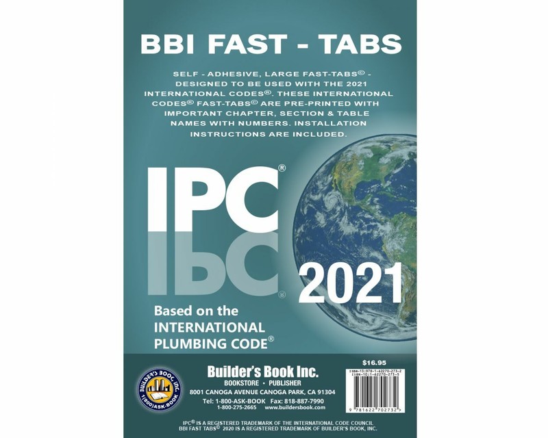 2021 International Plumbing Code (IPC) Fast-Tabs - INDEX TABS ONLY