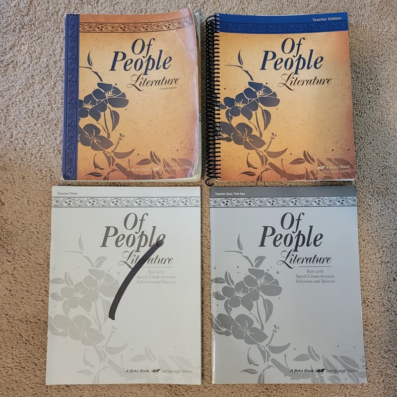 Abeka 7th Grade Of People Literature Set, Teacher Edition & Student Books