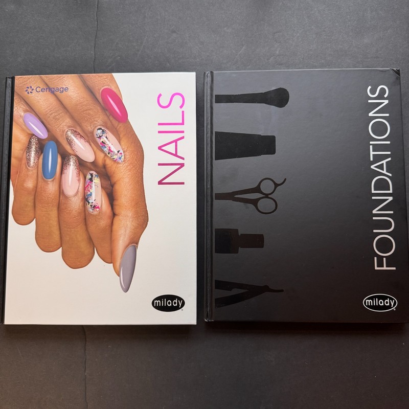 Lot of 2 Milady Standard Nail Technology & Foundations – Hardcover