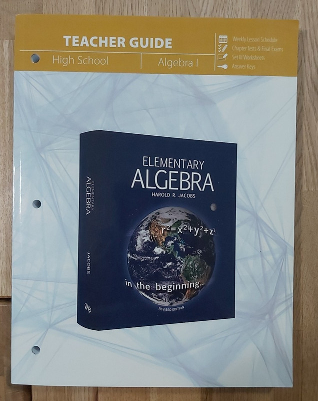 Elementary Algebra (Teacher Guide) by Harold R. Jacobs (2016, Trade Paperback)