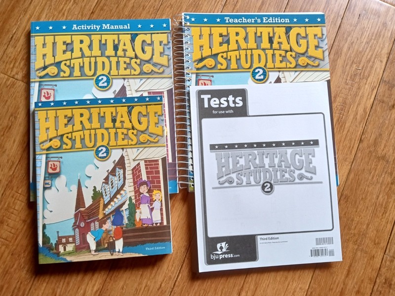 NEW BJU Heritage Studies 2 Set: Textbook, Teacher Guide, Tests & Activity Manual