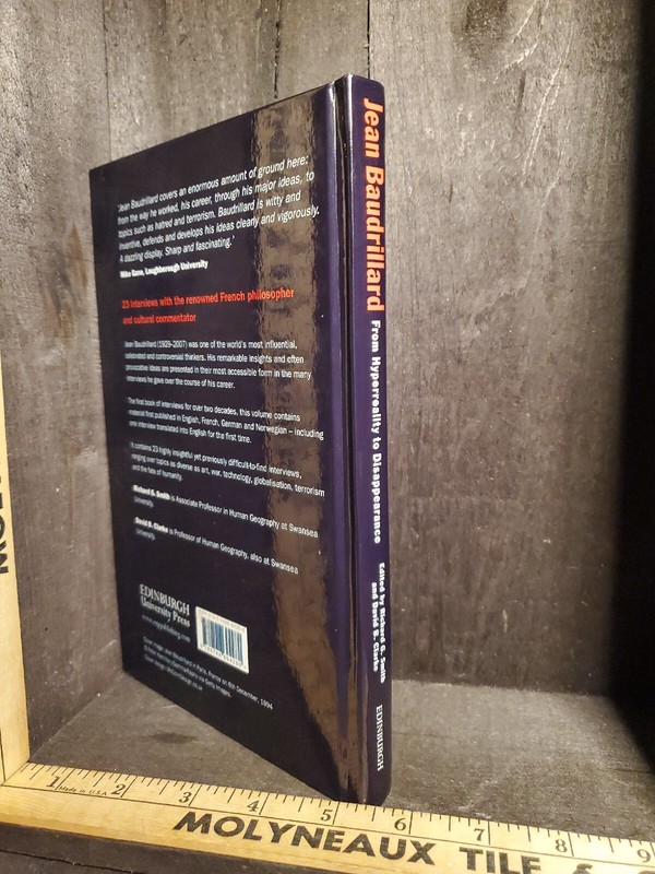 Jean Baudrillard: from Hyperreality to Disappearance Uncollected Interviews HTF gallery