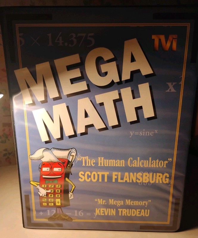 Mega Math Scott Flansburg Kevin Trudeau TVI Vintage 1996 Cassette VHS Workbook