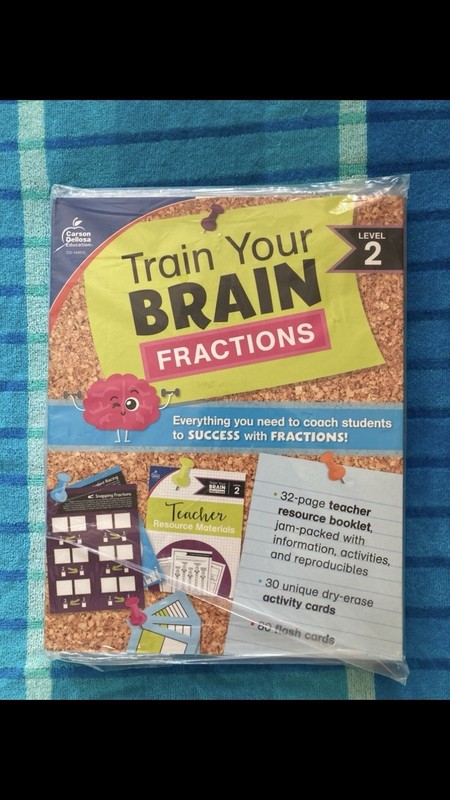 Elementary Math Fractions Activity Kit Train Your Brain-Level 2 NEW Interactive