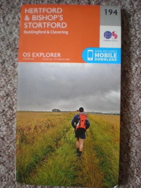 194 HERTFORD & BISHOPS STORTFORD EXPLORER ORDNANCE SURVEY MAP OS