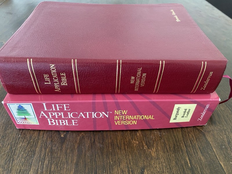 NIV Life Application Study Bible 1991 Burgundy Bonded Leather Zondervan