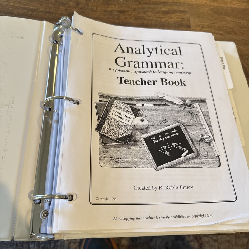 Analytical Grammar Teacher Book: Systematic Approach to Language Mastery UNUSED gallery