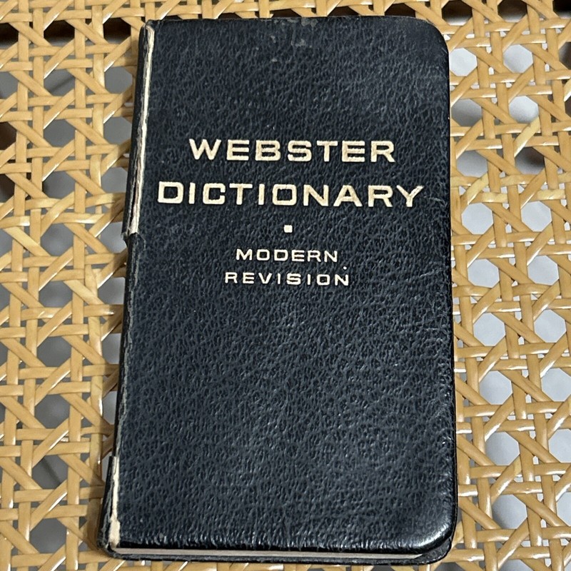 Pocket Size Vintage Webster Dictionary: Modern Revision (1965)