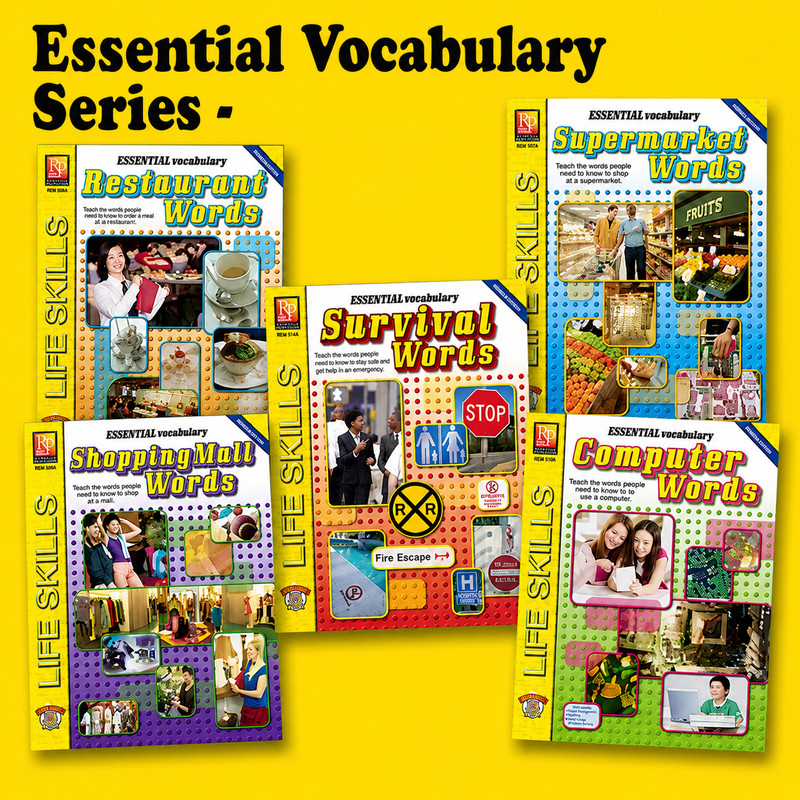 Essential Vocabulary Series 5 Book Set Life Skills Reading & Vocabulary
