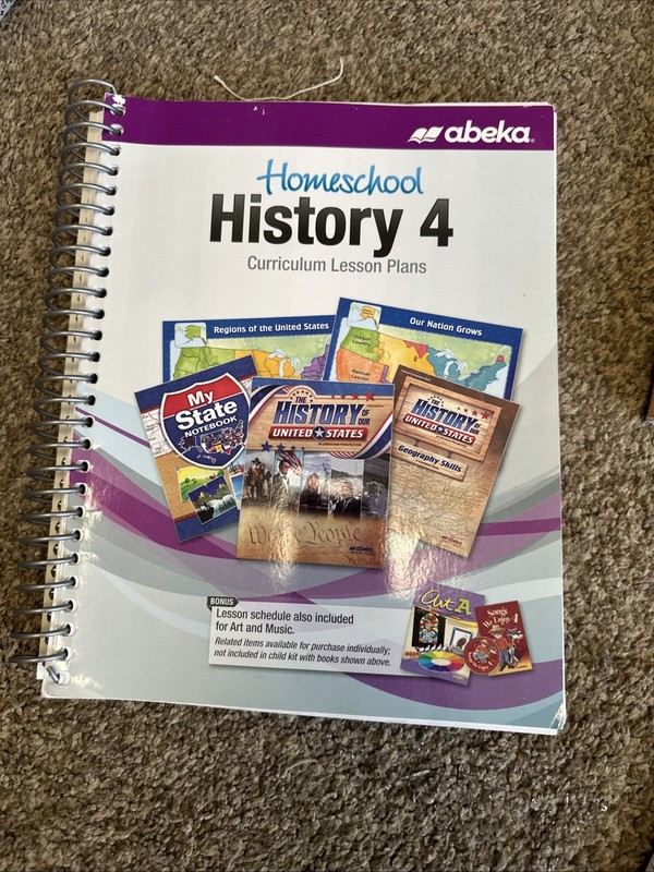 Abeka History 4 Lesson Plans And Student Book Etc
