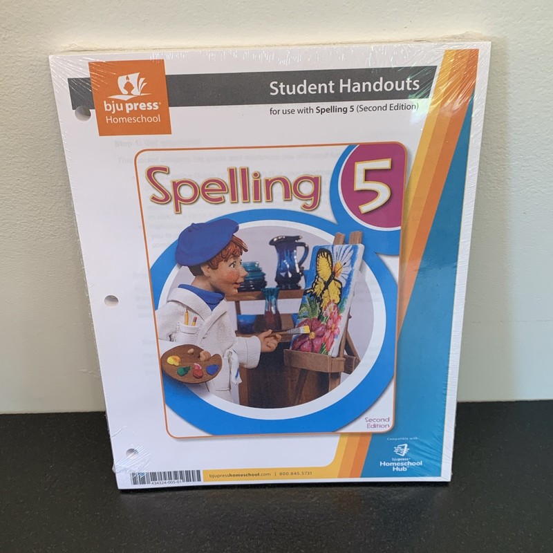 BJU Spelling 5 Student Handouts Fifth Grade Homeschool Curriculum 2nd Edition