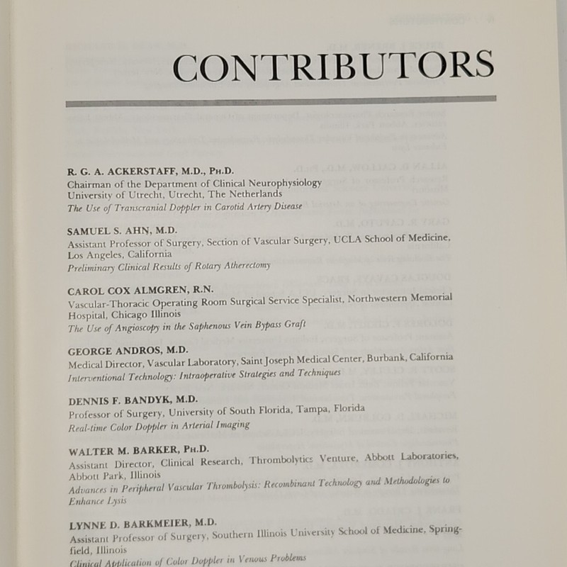 Technologies in Vascular Surgery Edited by James Yao William Pearce gallery