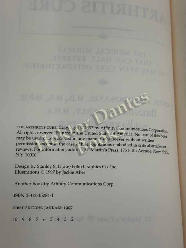 The Arthritis Cure by Theodosakis (1997 Hardcover) gallery