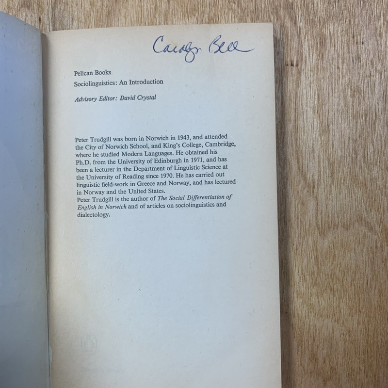 Sociolinguistics : An Introduction by Peter Trudgill (1975, Trade Paperback) gallery