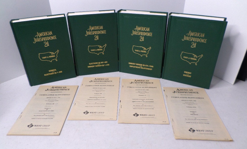 American Jurisprudence 2d State & Federal 2nd Ed Vols 25, 26, 27, 27A w/ Suppl.