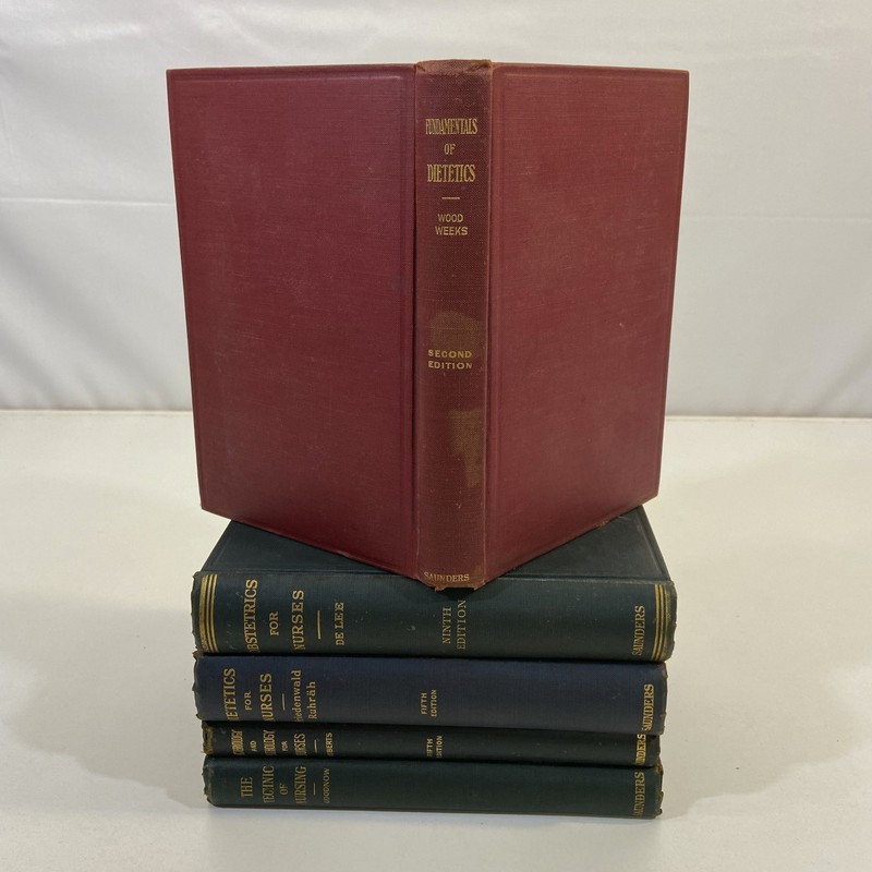 5 Vintage Nursing Saunders HC Various Edition Textbooks Lot Dietetic Obstertric