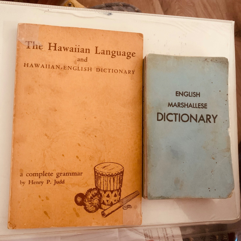 HAWAIIAN GRAMMAR AND DICTIONARY AND MARSHALLESE DICTIONARY
