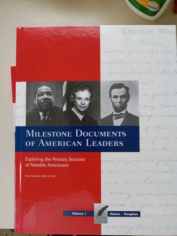Milestone Documents Of American Leaders Volumes 1-4 Hardcover EX-LIBRARY