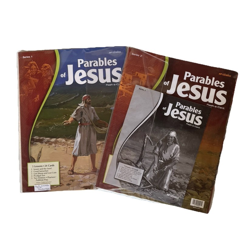 A Beka Book Parables of Jesus Series 1 & 2 Flash-A-Card Study Guide Illustrated